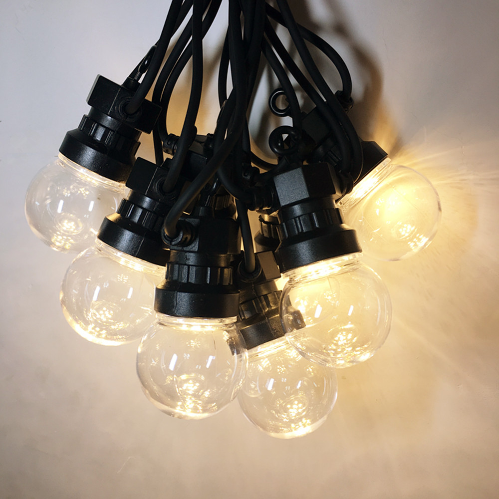 Outdoor Lighting Wedding Decor - IP65 G50 ホワイトケーブル ミルキーボール ストリングライト 室内/屋外用