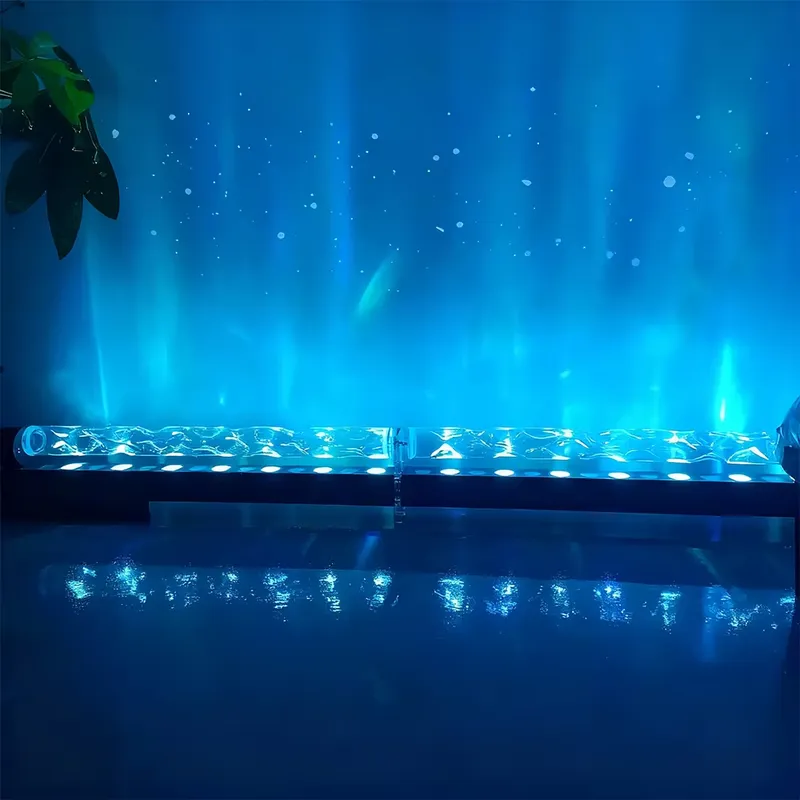 Room Lighting Bedroom Decor - スマート3Dウォールウォッシュ炎投影ライト、水波紋雰囲気ランプ、リビングルーム、寝室、バーの装飾、背景照明用