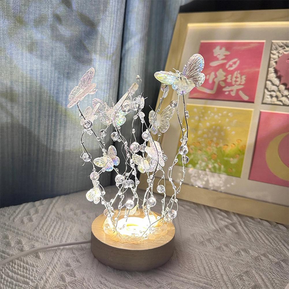 Up Lighting Decor - 女性と女の子のための蝶の形をしたLEDナイトライトセット,手作り,テーブルランプ,誕生日プレゼント
