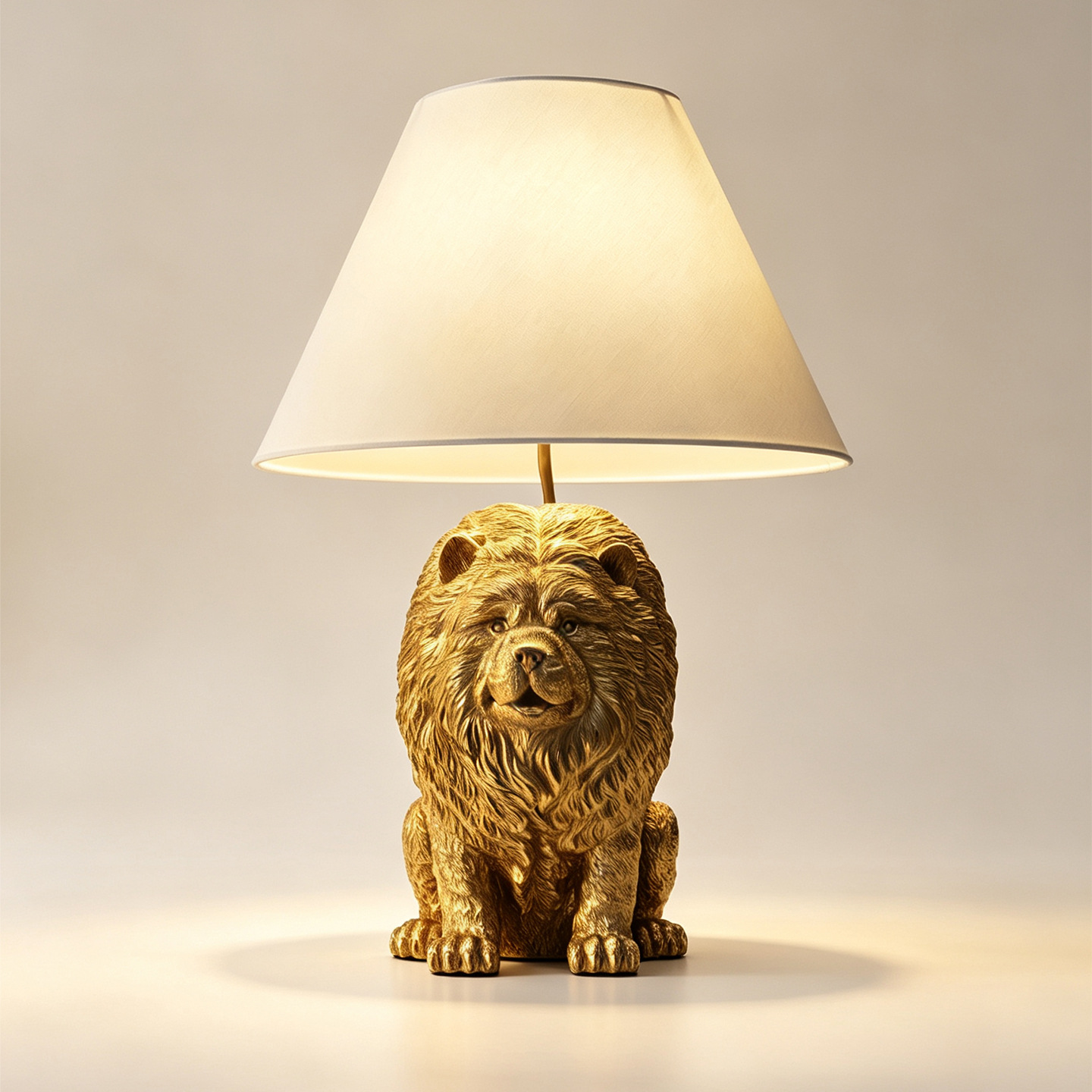 Room Lighting Bedroom Decor - クリエイティブなチャウチャウの動物モチーフのレジン製デスクランプ。パーソナライズされた彫刻オーナメントとして、リビングルーム、寝室、ベッドサイドに飾り、間接照明として活用できます。