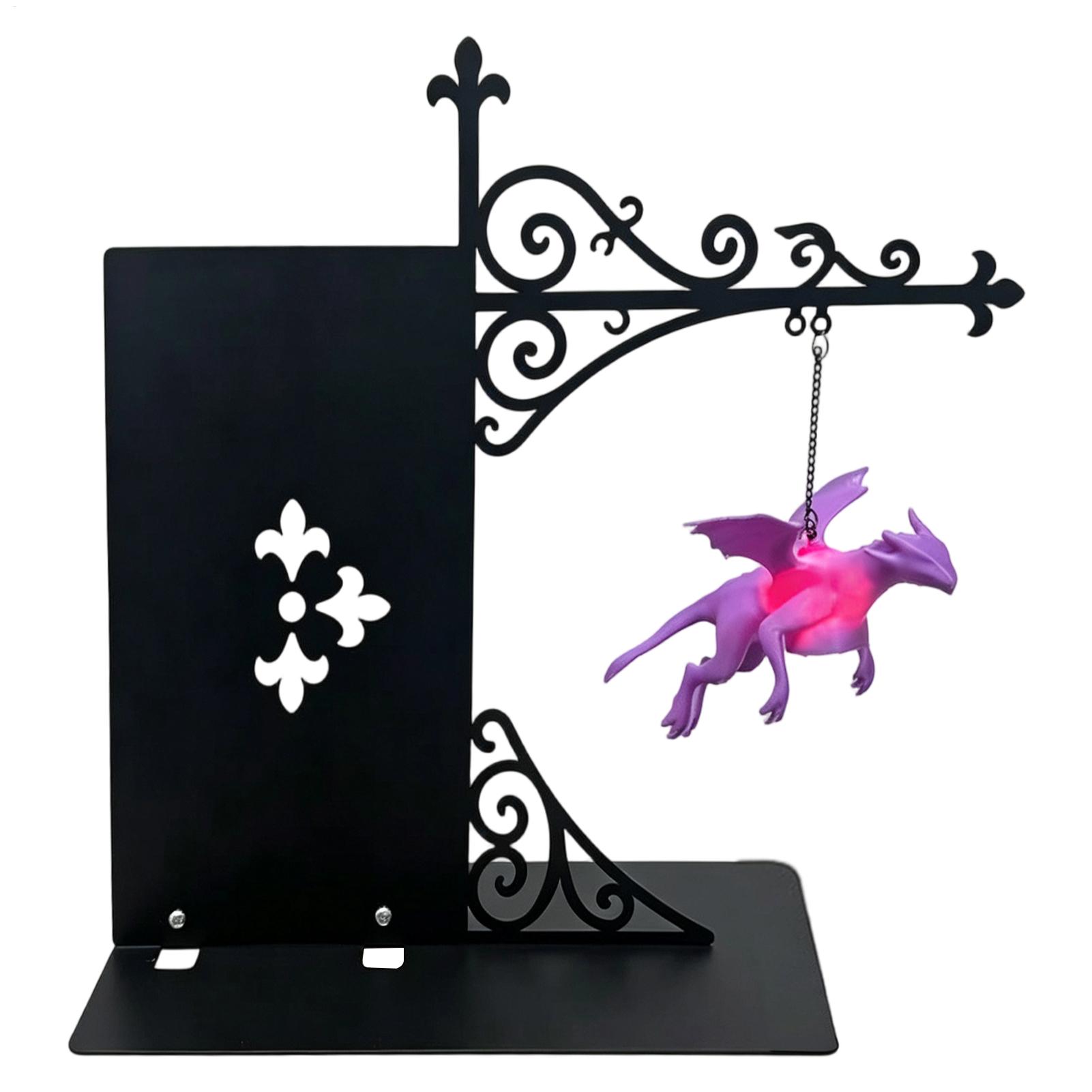 Unique Lighting Decor - ユニークな浮遊ドラゴン型本棚ランプ、空飛ぶドラゴン型本棚ライトオーナメント、魅惑的な浮遊ドラゴンナイトライト、ホームデコレーション
