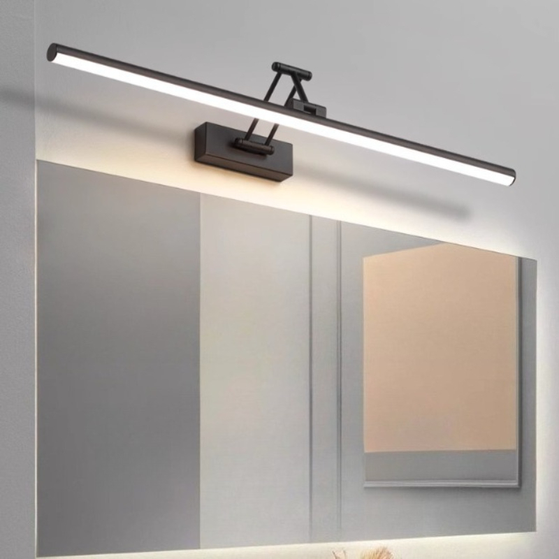 Lighting Metal Wall Decor - 鉄製LEDミラーフロントランプ モダンミニマリズムミラーライト 寝室 浴室 リビングルーム照明ランプ 三色装飾ライト