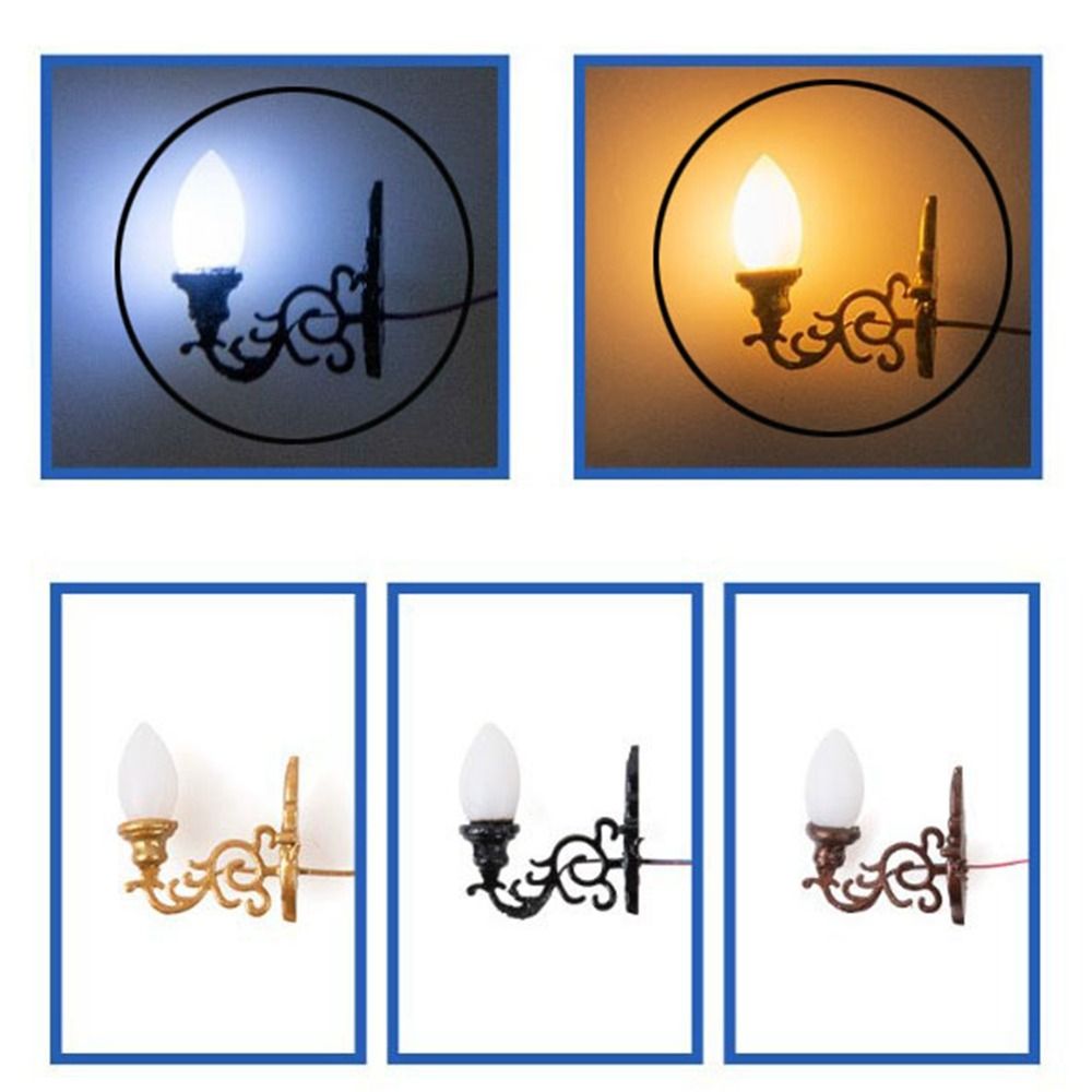 新しい1.7 * 2cmドールハウス壁掛けランプABS金属素 - Lighting Metal Wall Decor のレビューと価格