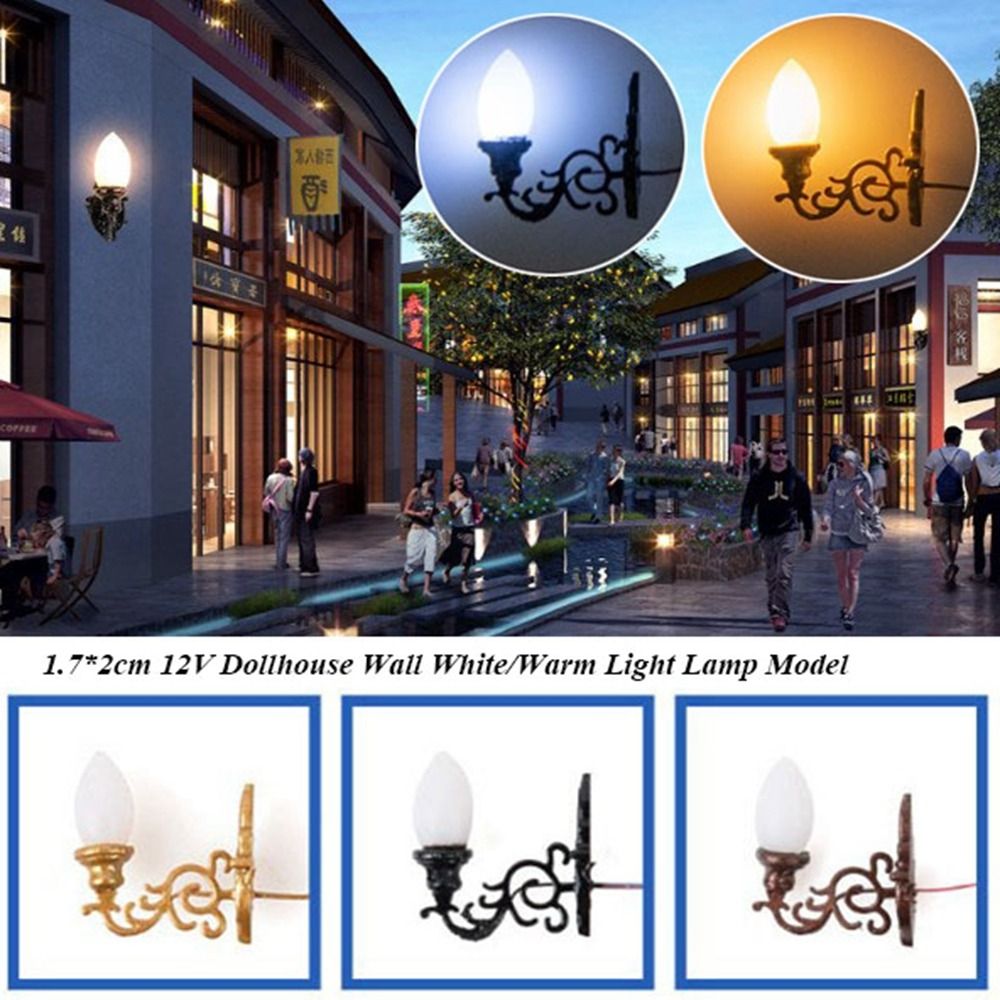 新しい1.7 * 2cmドールハウス壁掛けランプABS金属素 - Lighting Metal Wall Decor のレビューと価格