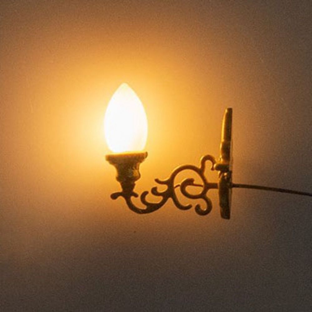 新しい1.7 * 2cmドールハウス壁掛けランプABS金属素 - Lighting Metal Wall Decor のレビューと価格