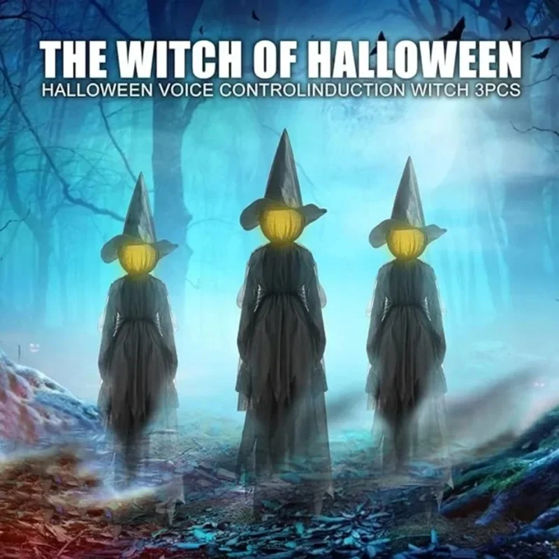 1PCSHalloween カラフルな光る手を握る魔女 音に - Up Lighting Decor のレビューと価格