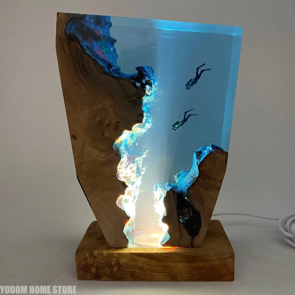 新しい海底世界生物樹脂テーブルライト創造的なアート装飾ランプ - Lighting World Decor のレビューと価格