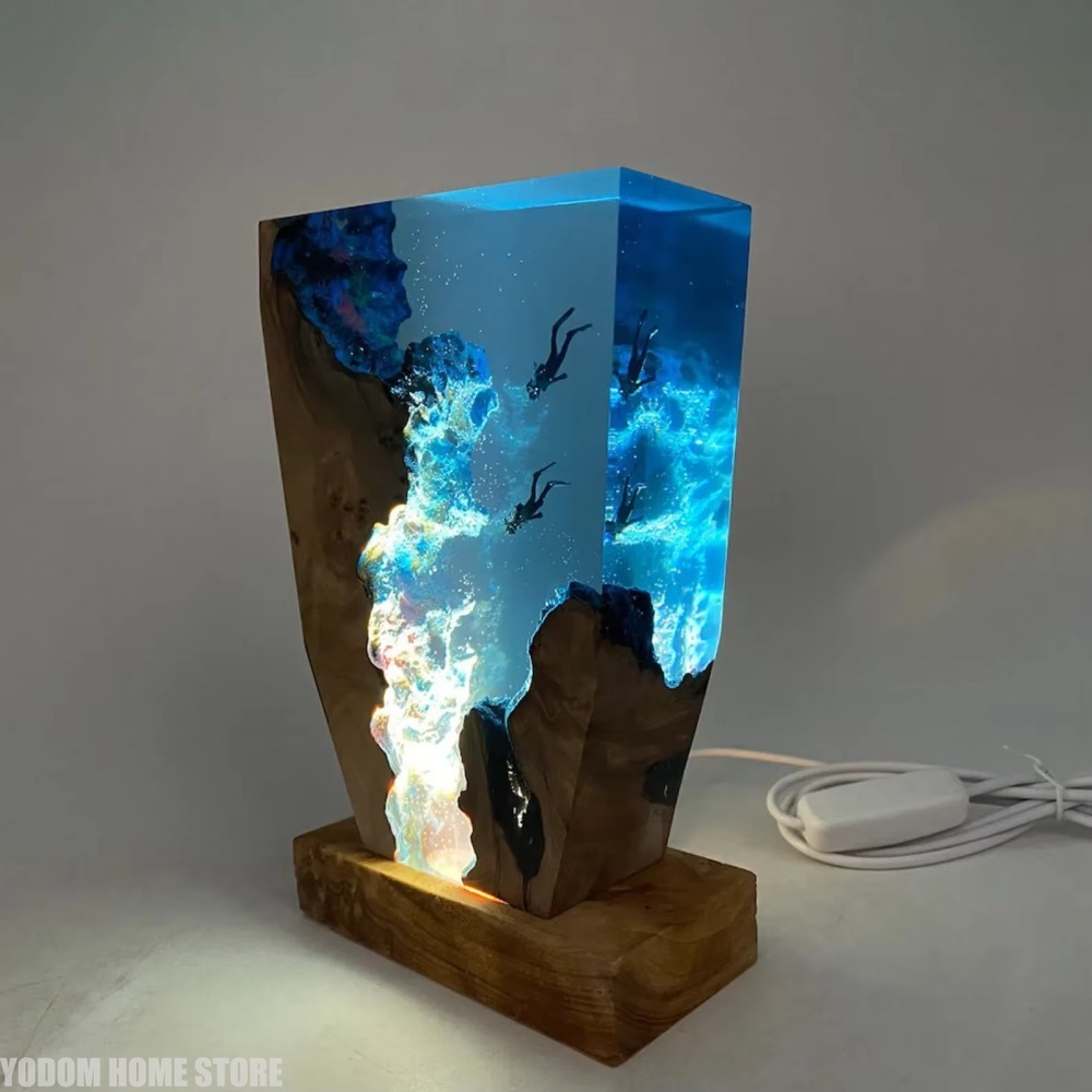新しい海底世界生物樹脂テーブルライト創造的なアート装飾ランプ - Lighting World Decor のレビューと価格