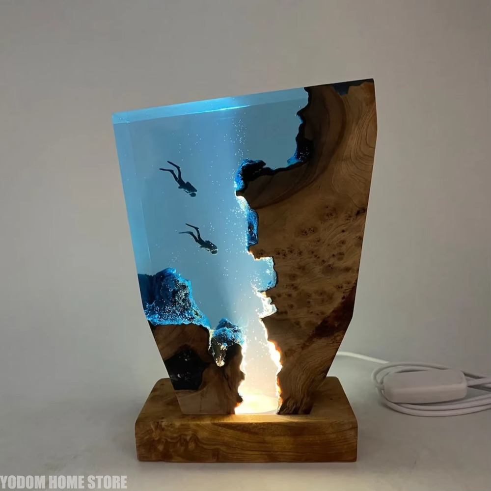新しい海底世界生物樹脂テーブルライト創造的なアート装飾ランプ - Lighting World Decor のレビューと価格