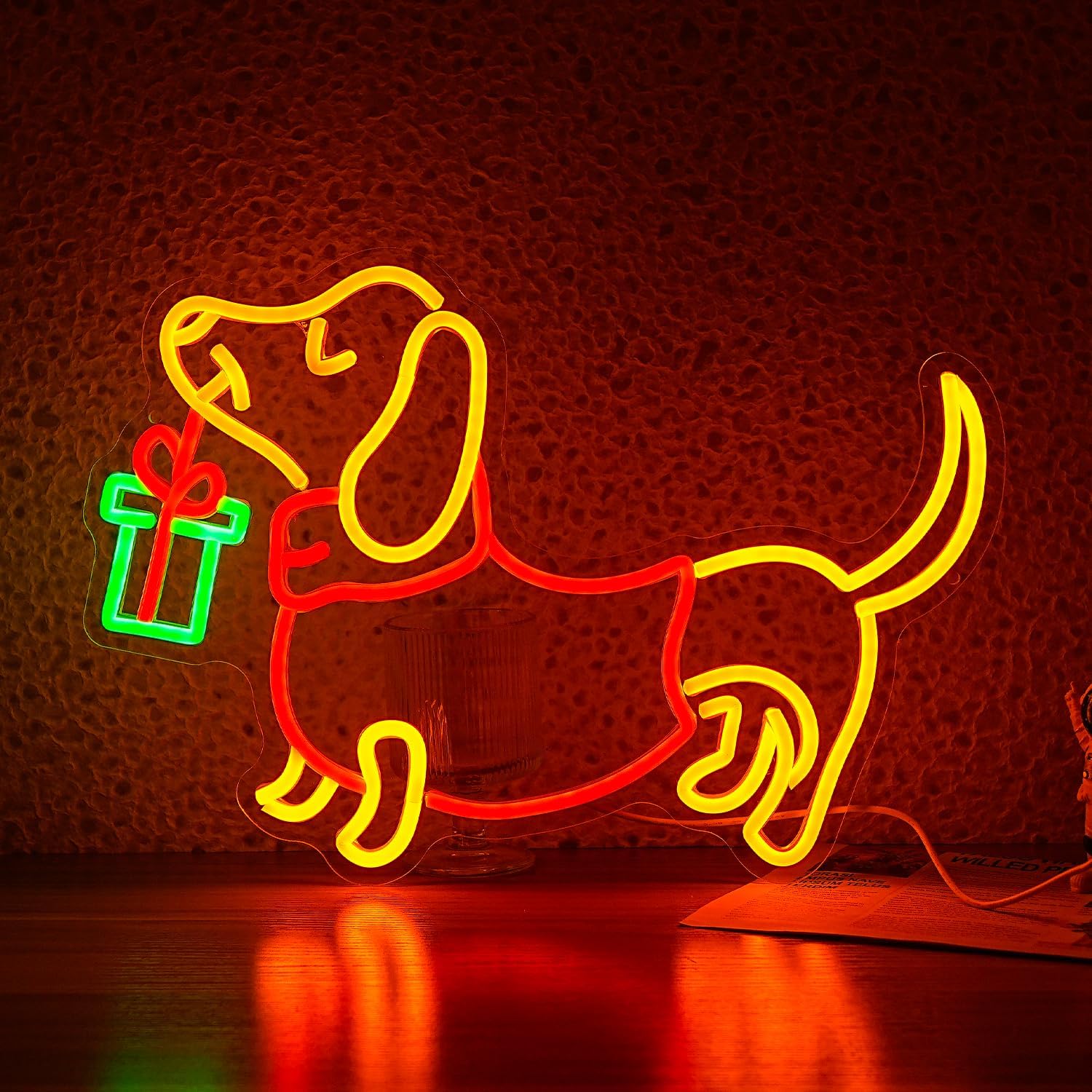 USB調光式ダックスフントネオンサインLEDライト、ホームバ - Lighting Decoration Ideas For Home のレビューと価格