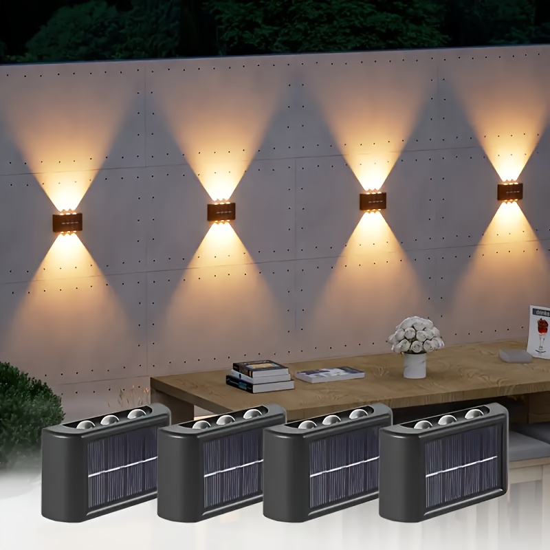LEDソーラーライト 屋外防水 ソーラーウォールランプ 上下 - Up Lighting Decor のレビューと価格