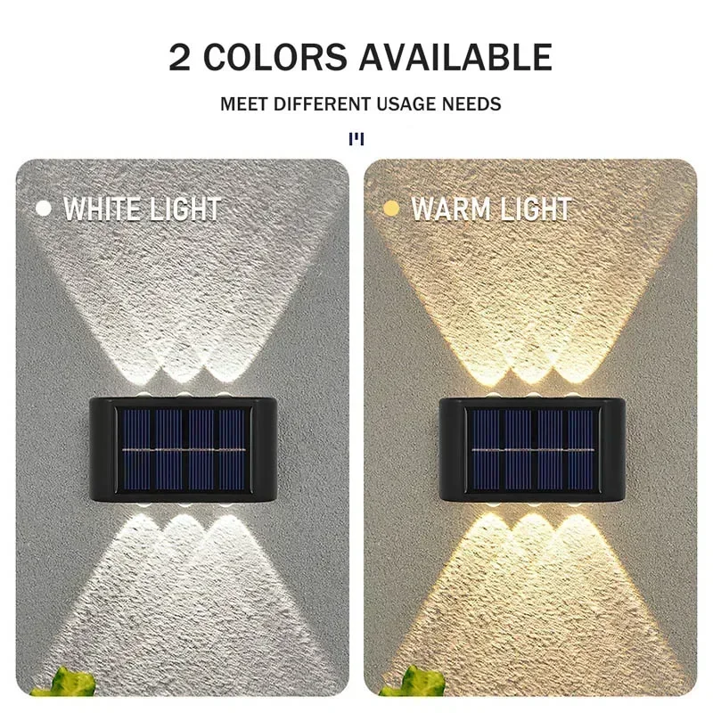 LEDソーラーライト 屋外防水 ソーラーウォールランプ 上下 - Up Lighting Decor のレビューと価格