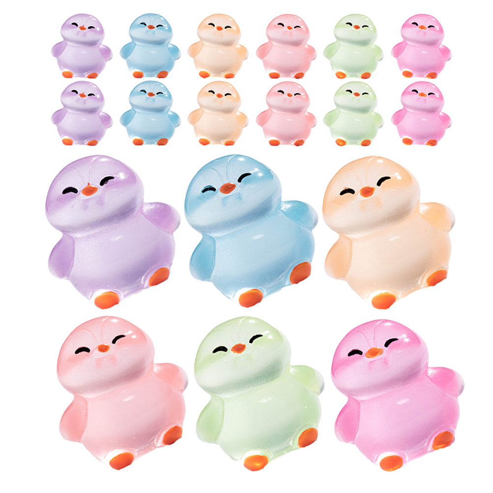 18個の光る樹脂製ペンギン：かわいいミニナイトライトアニマル - Lighting Decoration Ideas For Home のレビューと価格