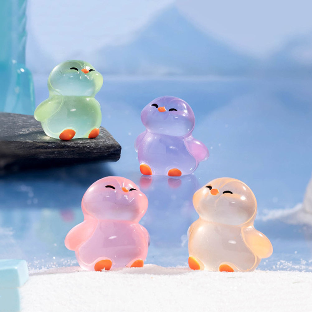 18個の光る樹脂製ペンギン：かわいいミニナイトライトアニマル - Lighting Decoration Ideas For Home のレビューと価格