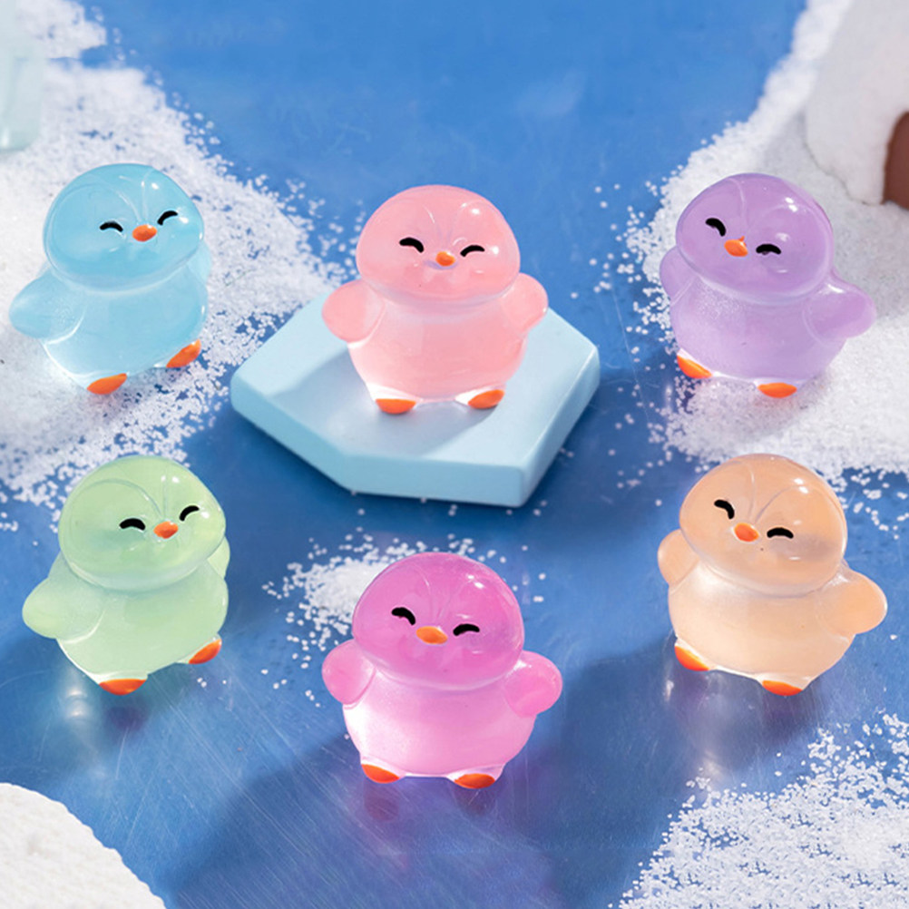 18個の光る樹脂製ペンギン：かわいいミニナイトライトアニマル - Lighting Decoration Ideas For Home のレビューと価格
