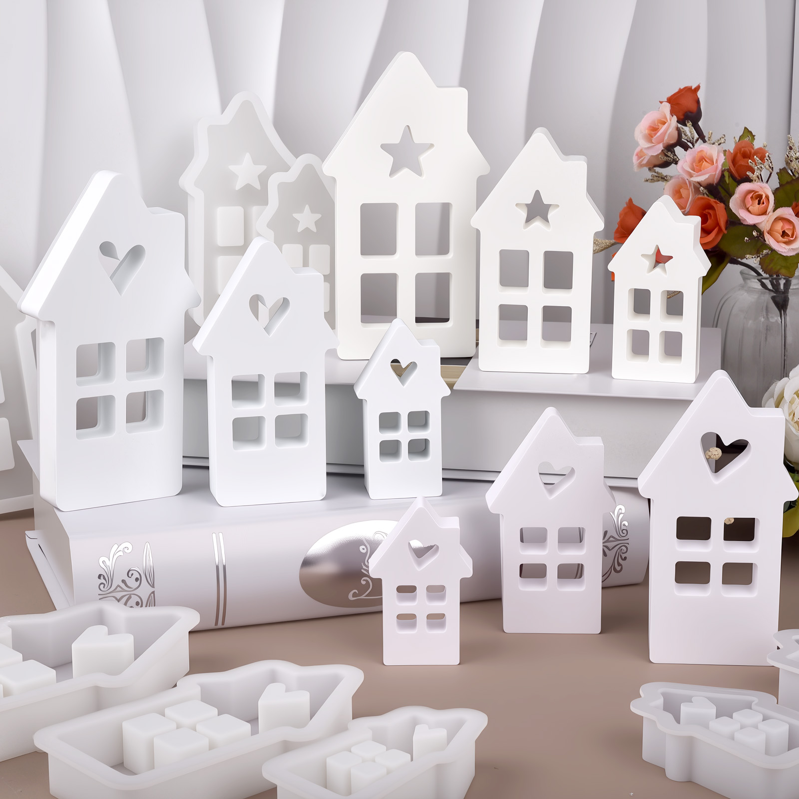 スターハートハウスシリコーン金型ライトハートハウスコンクリー - Lighting Decor For House のレビューと価格