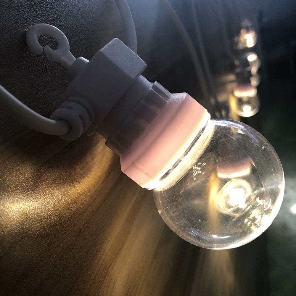 IP65 G50 ホワイトケーブル ミルキーボール ストリン - Outdoor Lighting Wedding Decor のレビューと価格