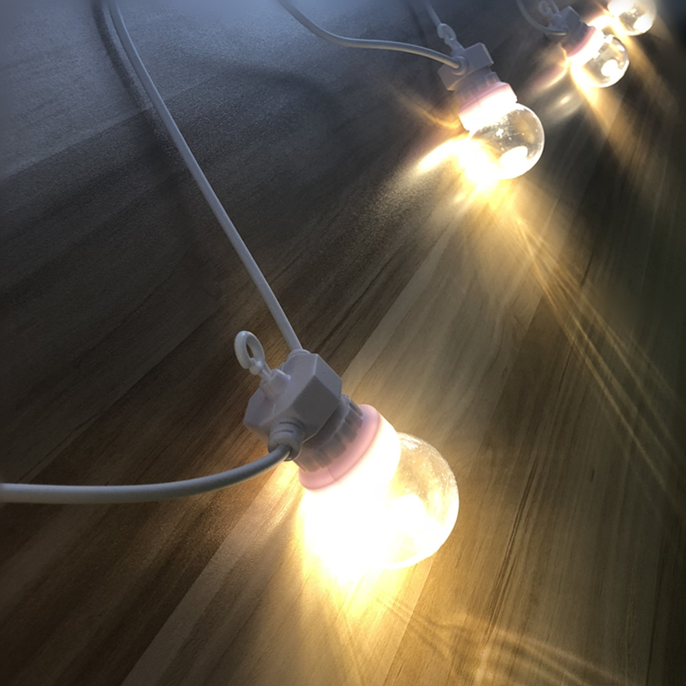 IP65 G50 ホワイトケーブル ミルキーボール ストリン - Outdoor Lighting Wedding Decor のレビューと価格