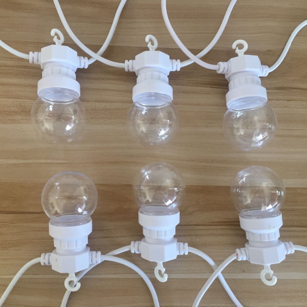 IP65 G50 ホワイトケーブル ミルキーボール ストリン - Outdoor Lighting Wedding Decor のレビューと価格