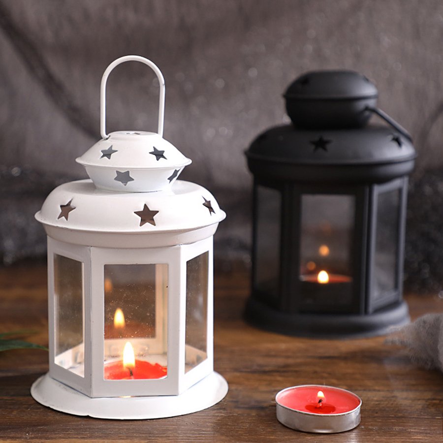 ハンギングキャンドルランプオーナメントガラスランタンメタルフ - Outdoor Lighting Wedding Decor のレビューと価格