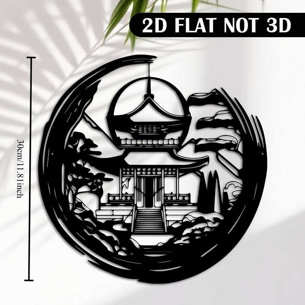 CIFBUY 东方風景の金属製壁飾り。防水性があり、耐久性に - Lighting Metal Wall Decor のレビューと価格