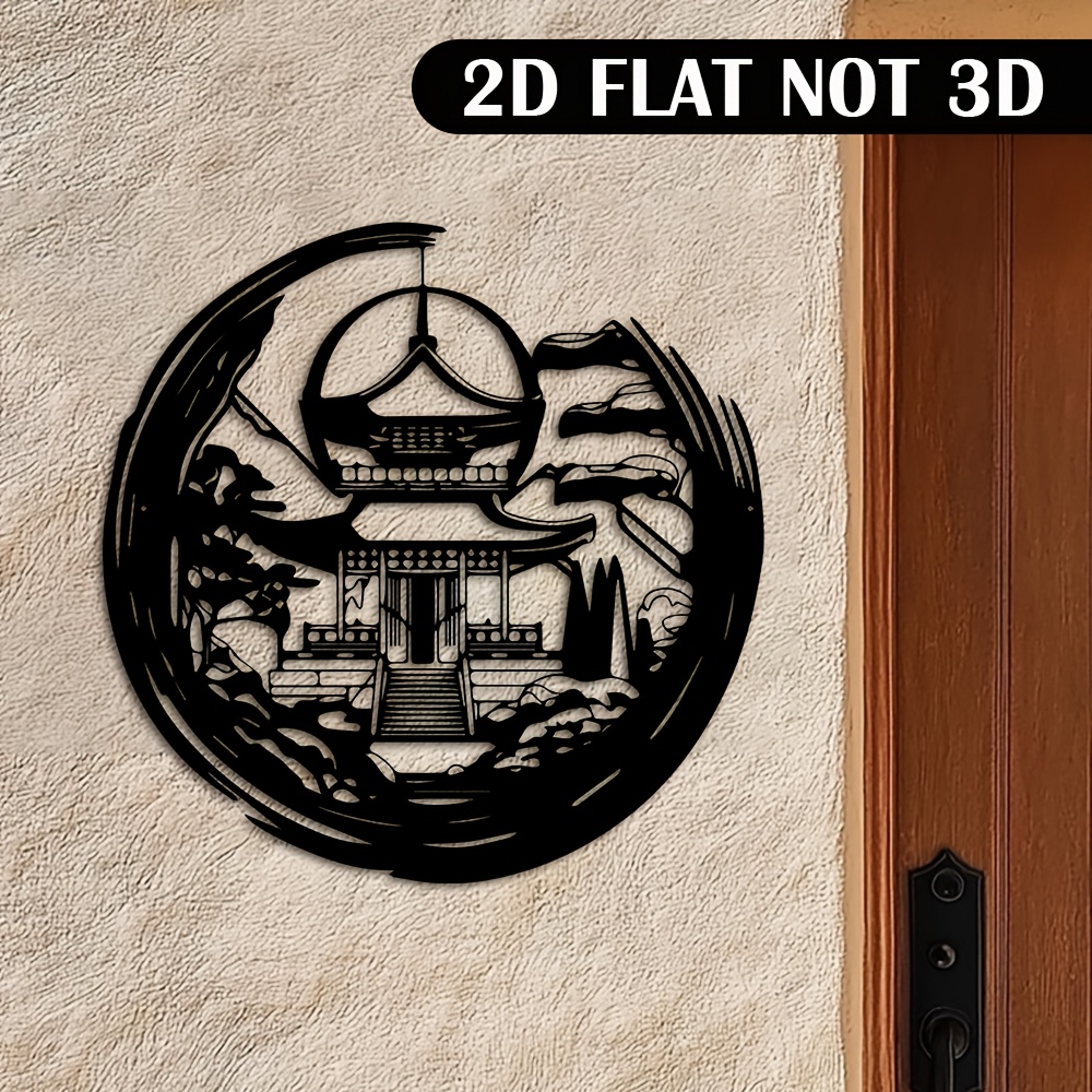 CIFBUY 东方風景の金属製壁飾り。防水性があり、耐久性に - Lighting Metal Wall Decor のレビューと価格