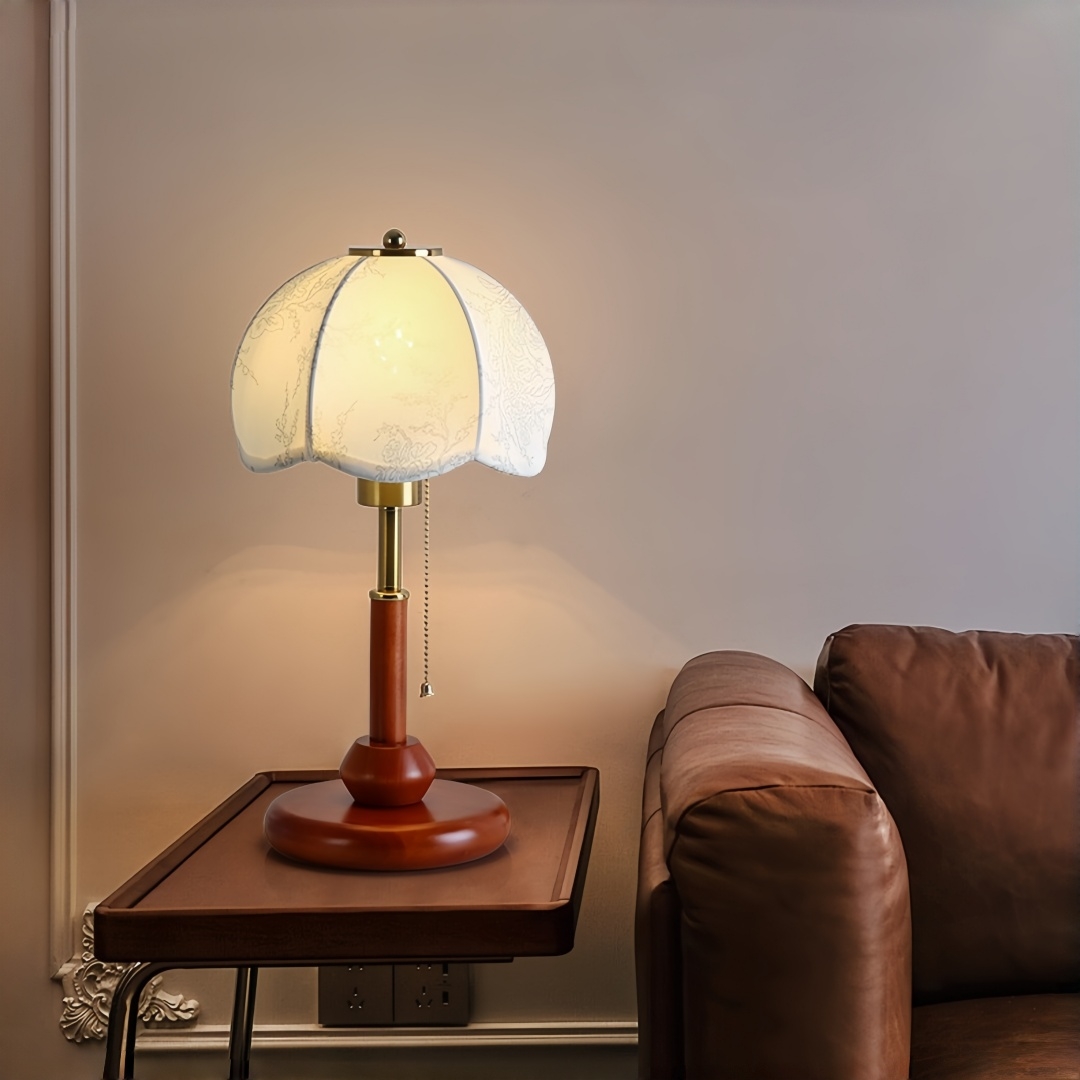 ヴィンテージスカラップドームテーブルランプ寝室ナイトスタンド - Room Lighting Bedroom Decor のレビューと価格