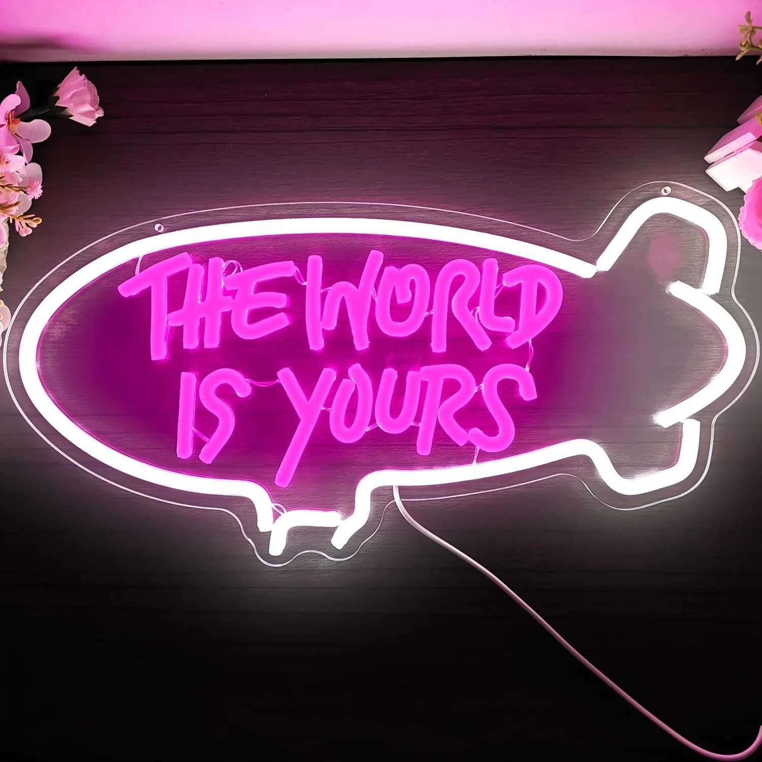 世界はあなたのもの ネオンサイン調光可能LEDネオンライト  - Lighting World Decor のレビューと価格