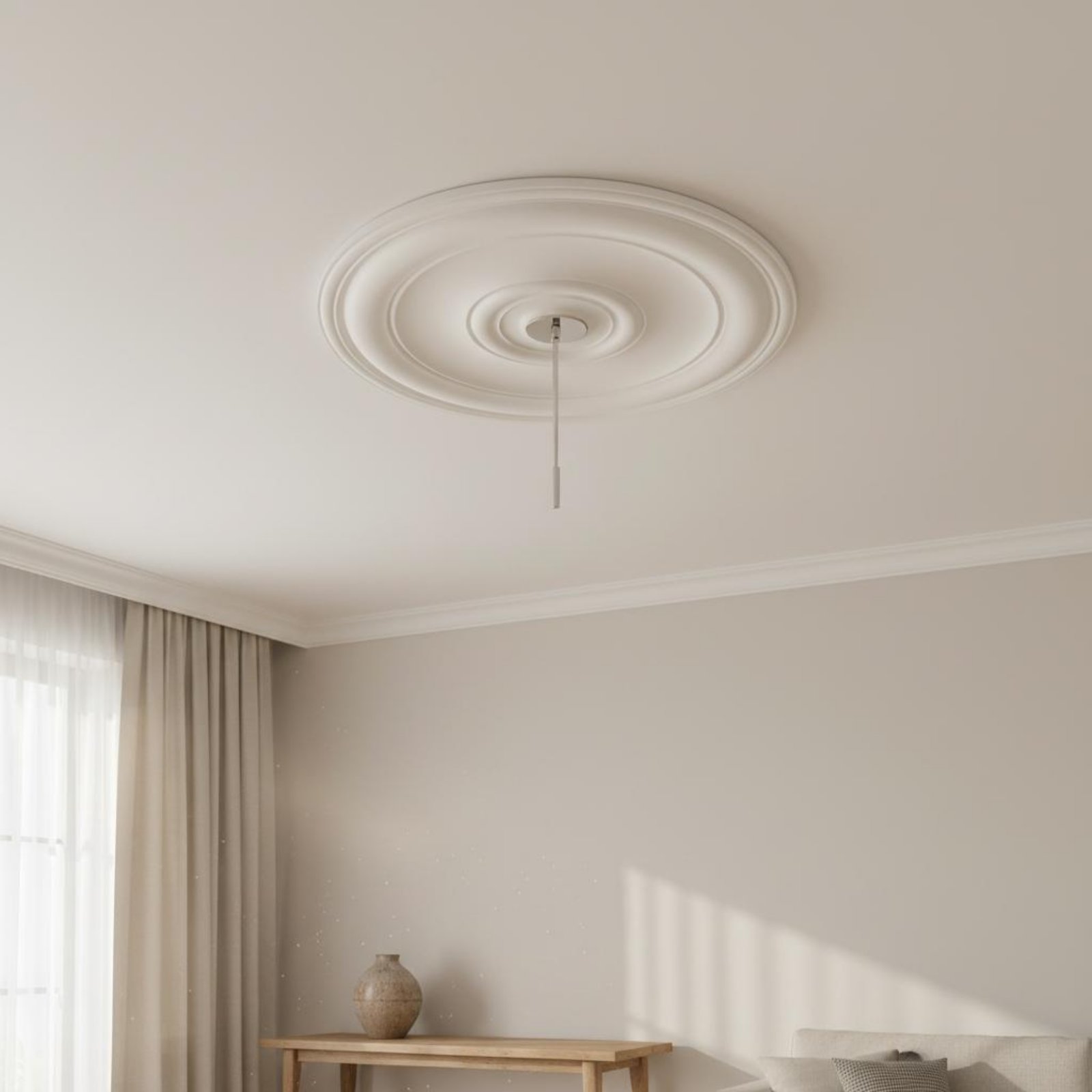 ラウンド天井メダリオンヨーロッパデザインPU天井装飾照明器具 - Lighting Decor のレビューと価格