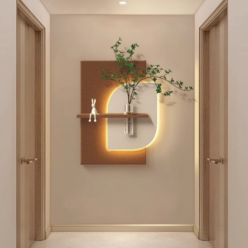 砂岩のウォールアート、水耕栽培用花瓶棚付き、リビングルームの - Lighting Metal Wall Decor のレビューと価格