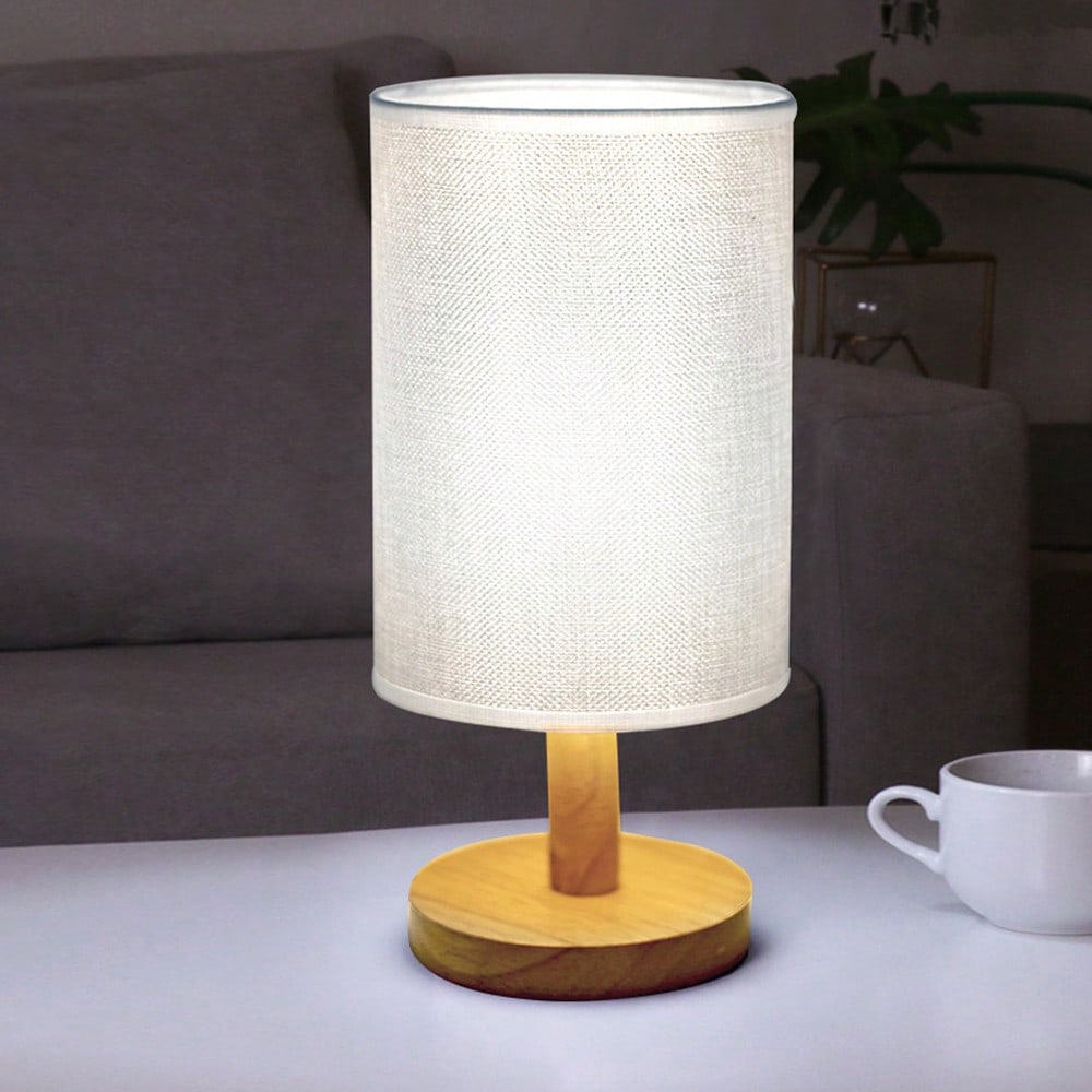 モダンな北欧風の木製と布製の装飾テーブルランプ。寝室のベッド - Room Lighting Bedroom Decor のレビューと価格