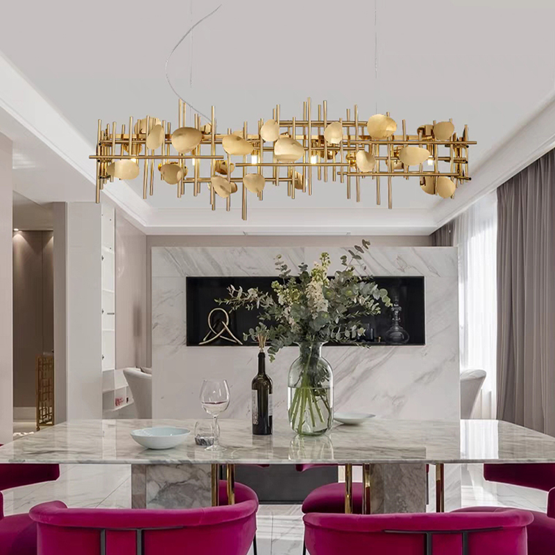 幾何学的な線の形をしたLEDハンギングランプ,シーリングライ - Lighting Decoration Ideas For Home のレビューと価格