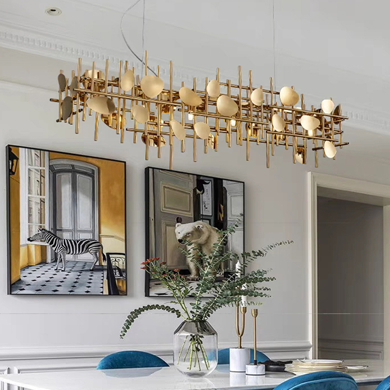 幾何学的な線の形をしたLEDハンギングランプ,シーリングライ - Lighting Decoration Ideas For Home のレビューと価格