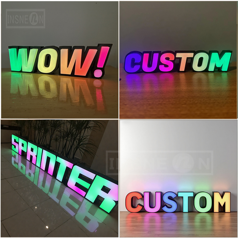 カスタムRGB LEDレターサイン、コーヒー、ゲーミングルー - Up Lighting Decor のレビューと価格
