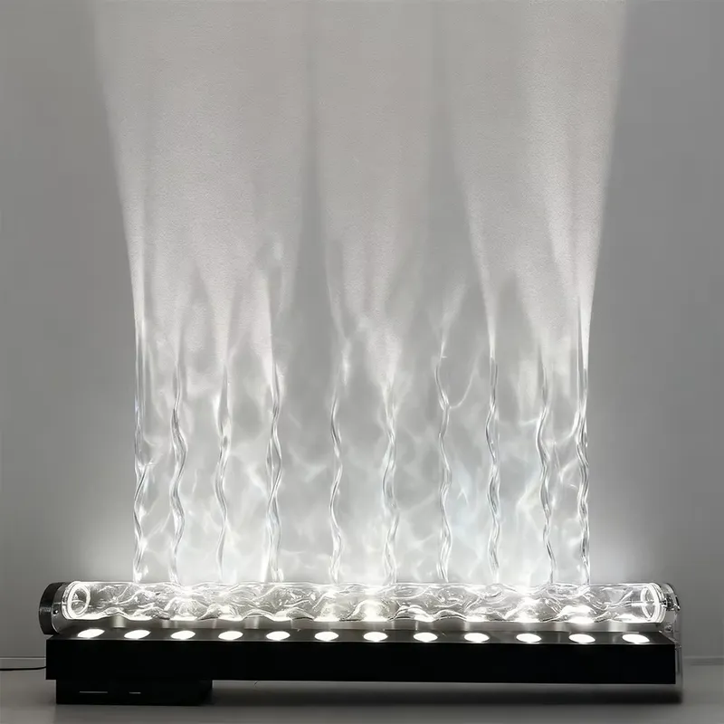 スマート3Dウォールウォッシュ炎投影ライト、水波紋雰囲気ラン - Room Lighting Bedroom Decor のレビューと価格