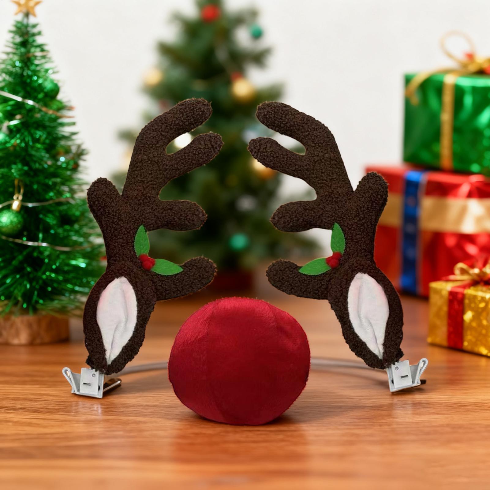 車のトナカイの角ライトアップトナカイの角と鼻クリスマス車の外 - Up Lighting Decor のレビューと価格