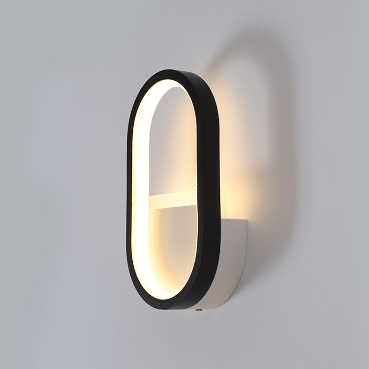 モダンな北欧LEDウォールランプ、ミニマリストブラック幾何学 - Room Lighting Bedroom Decor のレビューと価格