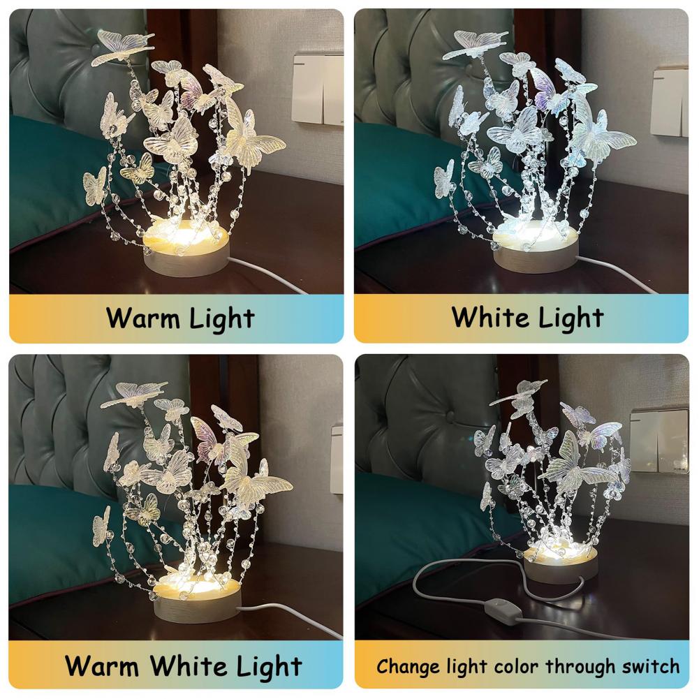 女性と女の子のための蝶の形をしたLEDナイトライトセット,手 - Up Lighting Decor のレビューと価格