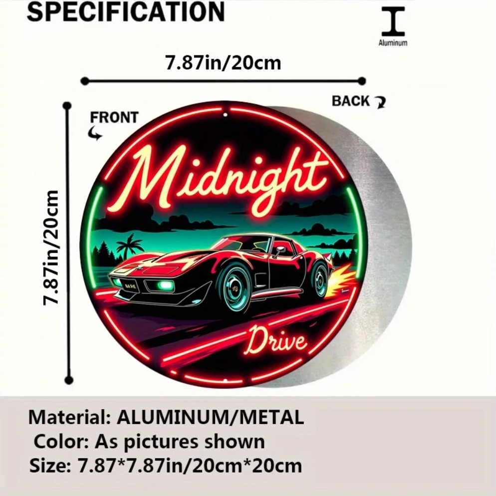 ヴィンテージネオンカーサイン ミッドナイトドライブ – レト - Lighting Metal Wall Decor のレビューと価格