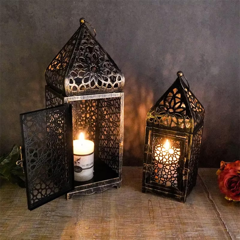 中東アラブ風メタルヴィンテージ風ランタンキャンドルホルダー、 - Lighting Decoration Ideas For Home のレビューと価格
