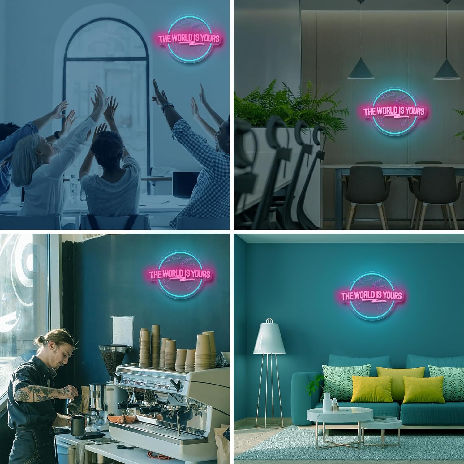 The World Is Yours ネオンサイン 彫刻惑星 - Lighting World Decor のレビューと価格