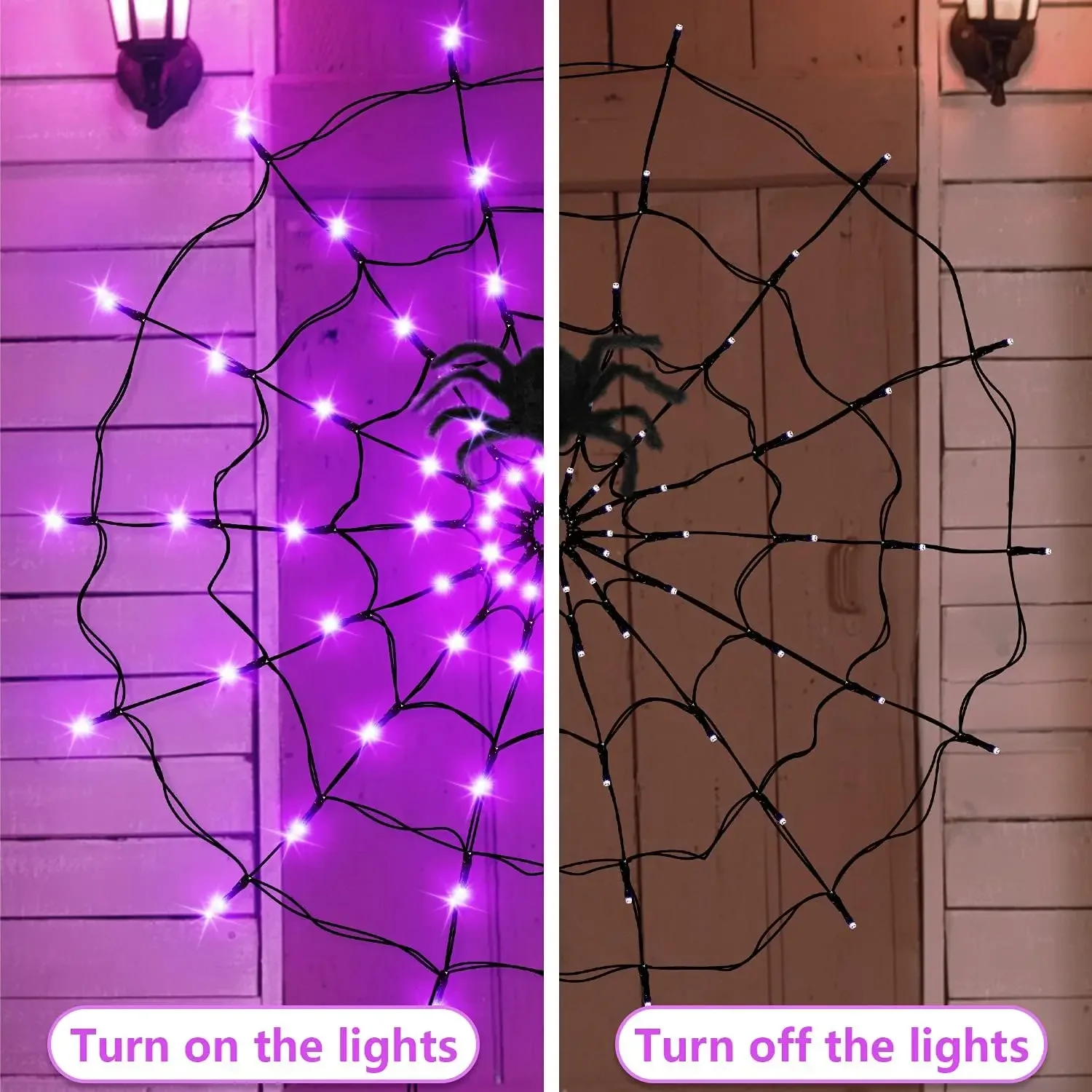 ハロウィン LED ストリングライト クモの巣 ゴーストフェ - Lighting Decor For House のレビューと価格