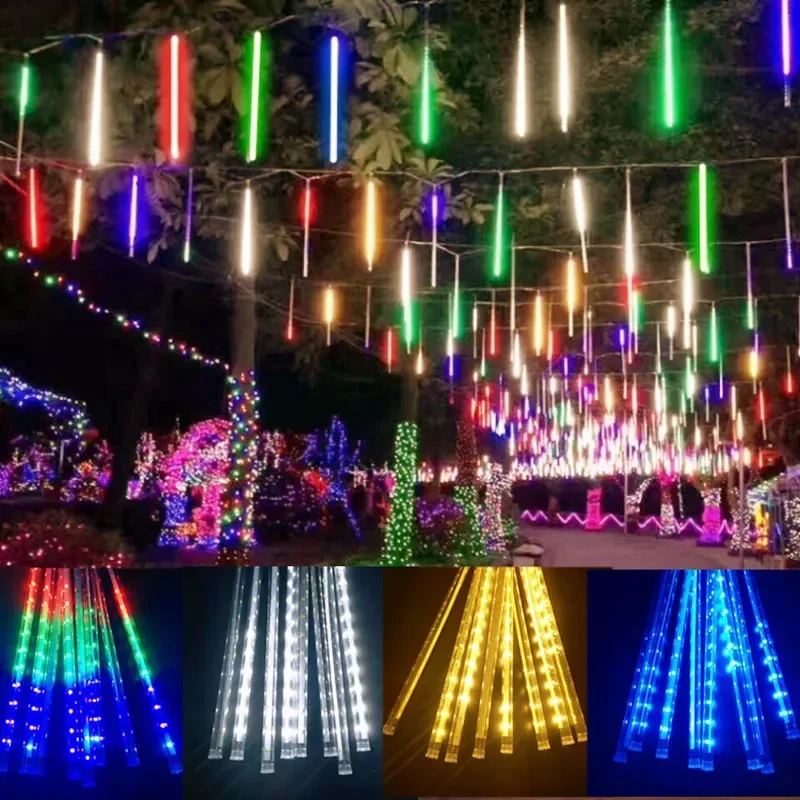 30 センチメートル/50 センチメートル防水流星雨雨 8  - Outdoor Lighting Wedding Decor のレビューと価格