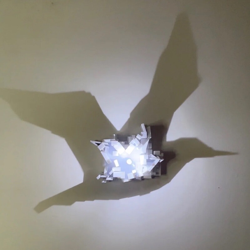 ドロップシッピング 3Dライトシャドウナイトライト アンビエ - Room Lighting Bedroom Decor のレビューと価格