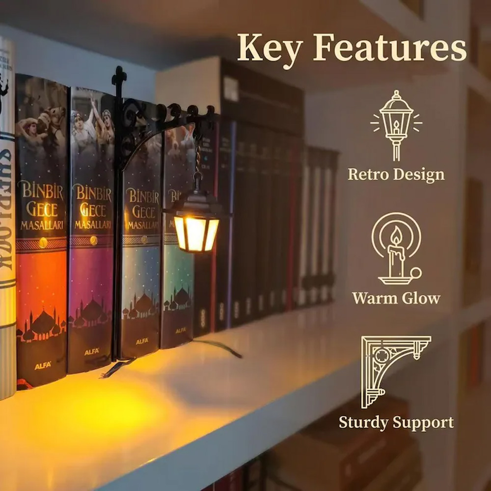 ライブラリーランタン装飾本棚照明レトロライブラリーランタン本 - Lighting Decor のレビューと価格