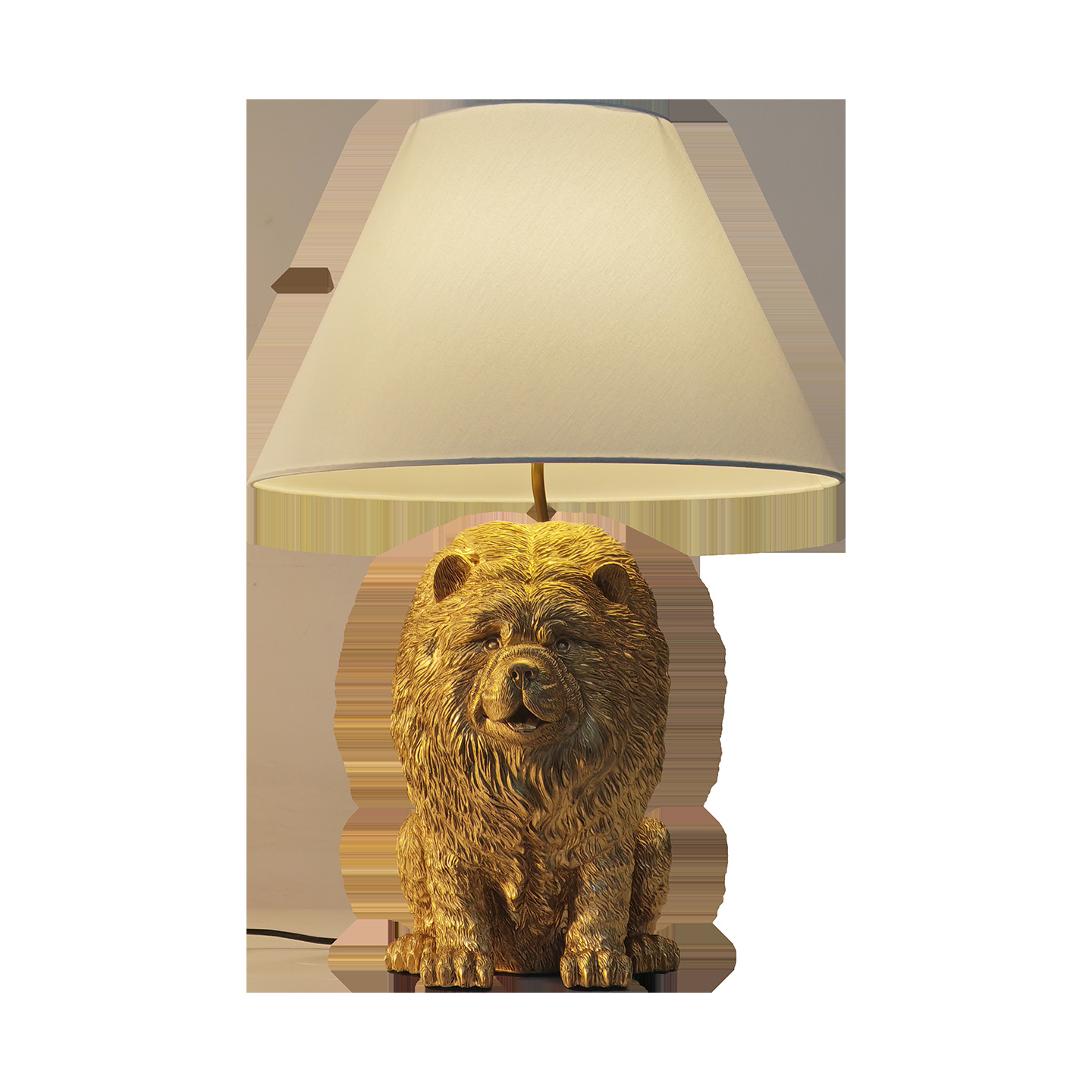 クリエイティブなチャウチャウの動物モチーフのレジン製デスクラ - Room Lighting Bedroom Decor のレビューと価格