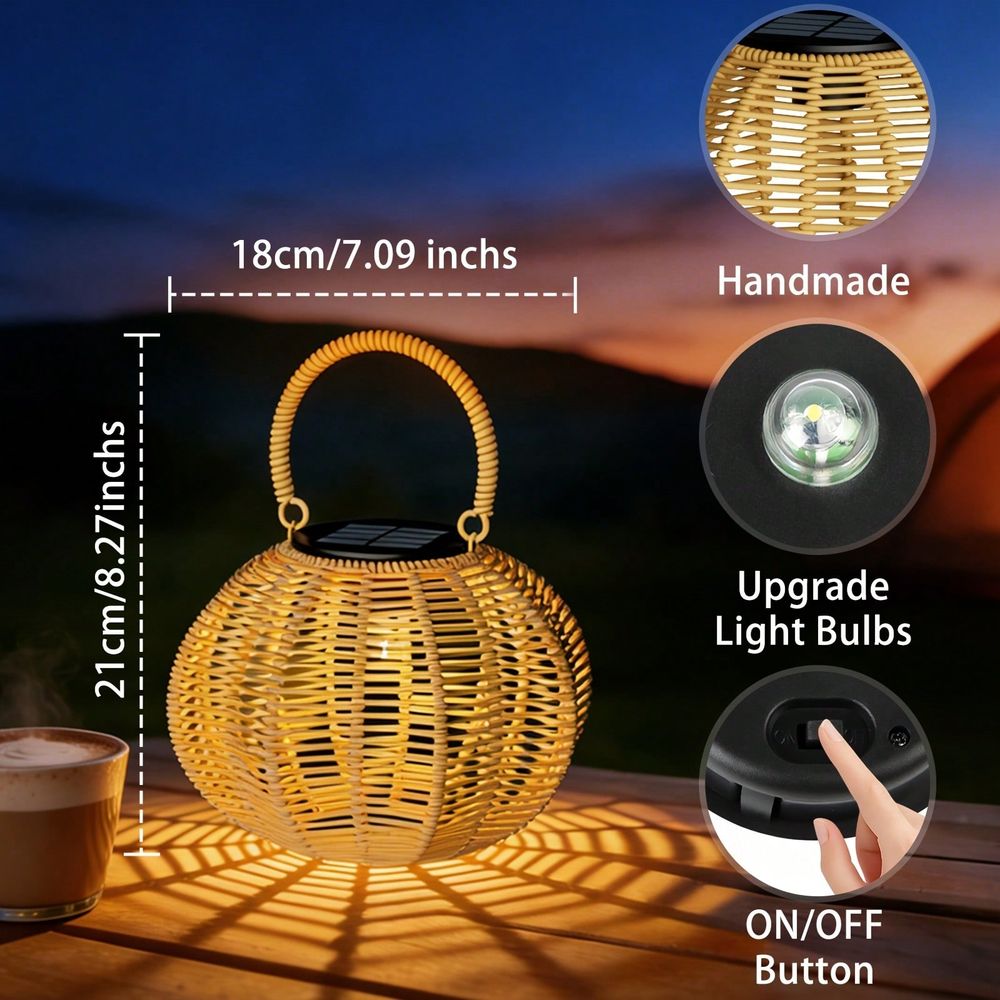 ラタン製ソーラーアンビエントライト、家の装飾用、吊り下げラン - Outdoor Lighting Wedding Decor のレビューと価格