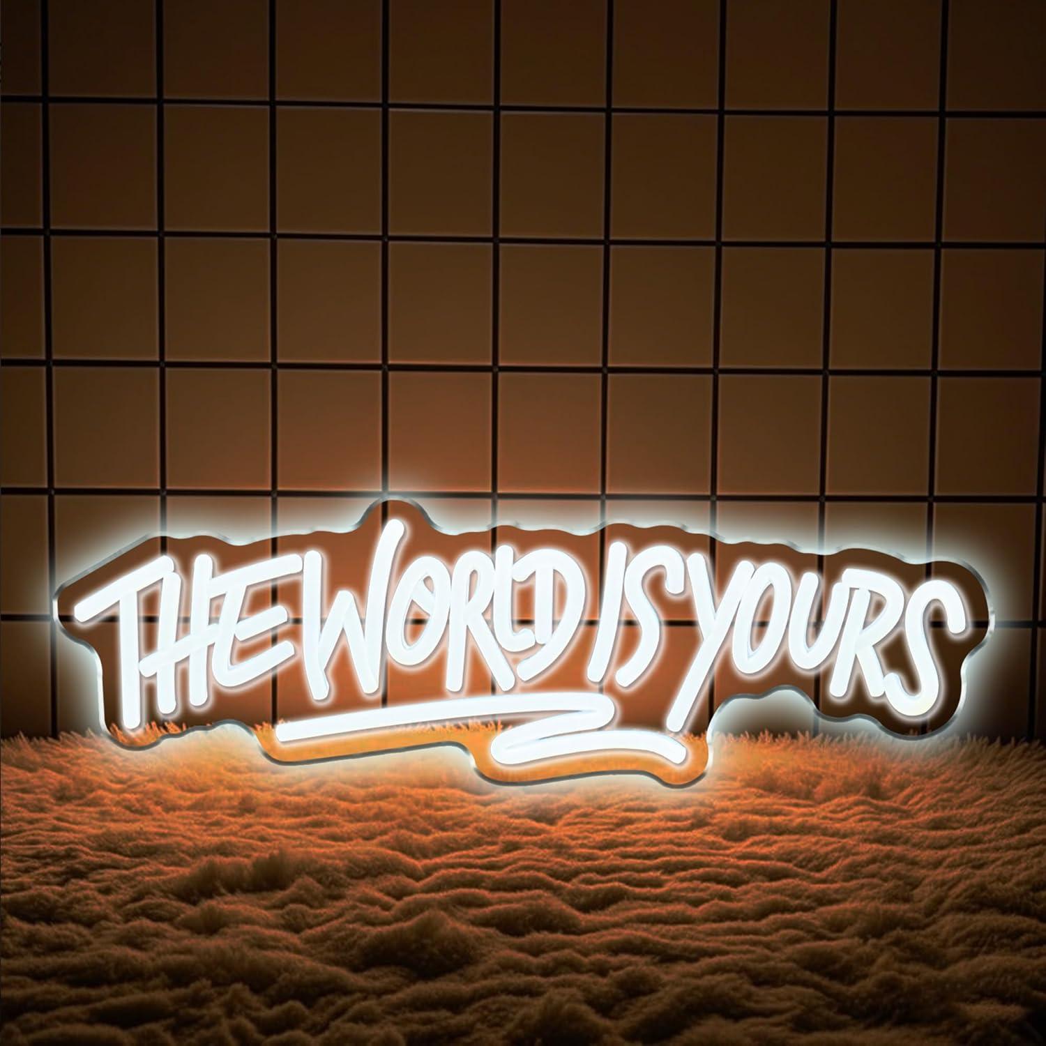 The World is Yours ネオンサイン USB電 - Lighting World Decor のレビューと価格