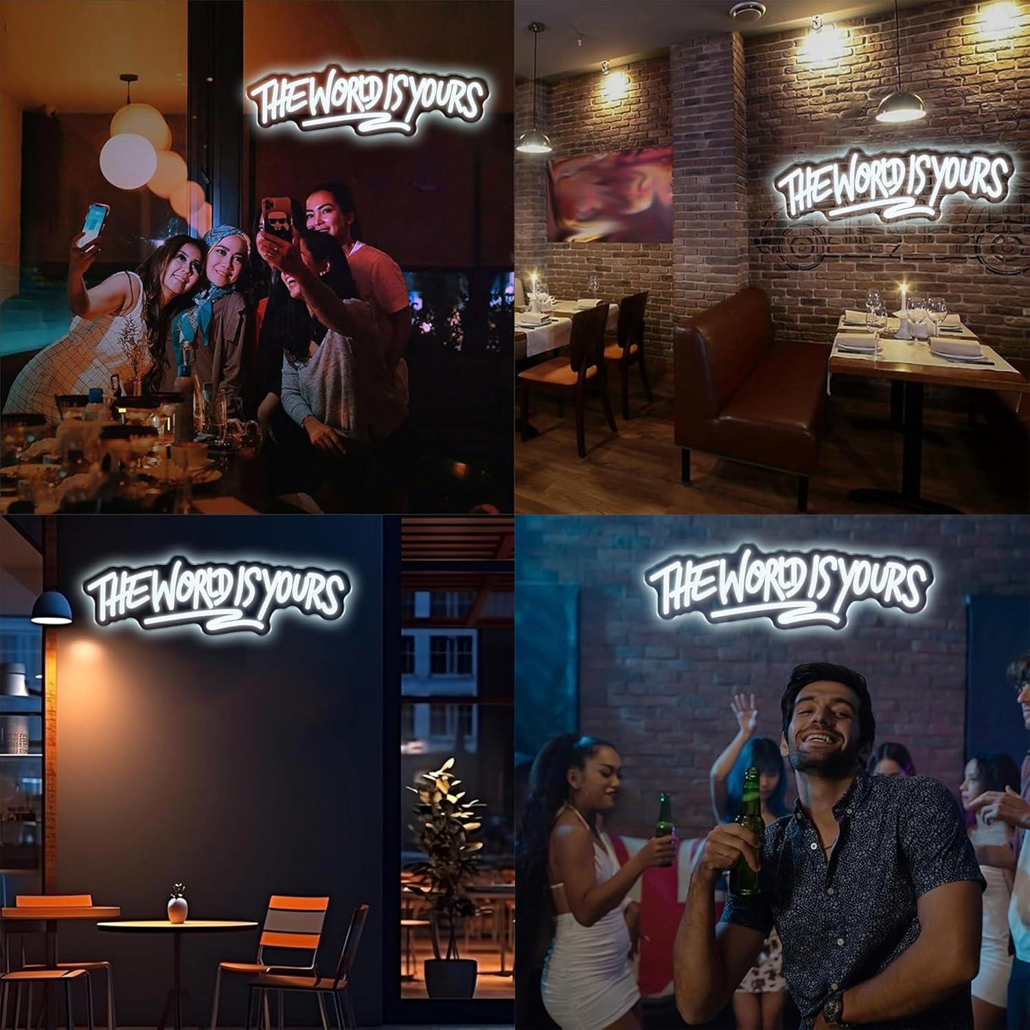 The World is Yours ネオンサイン USB電 - Lighting World Decor のレビューと価格