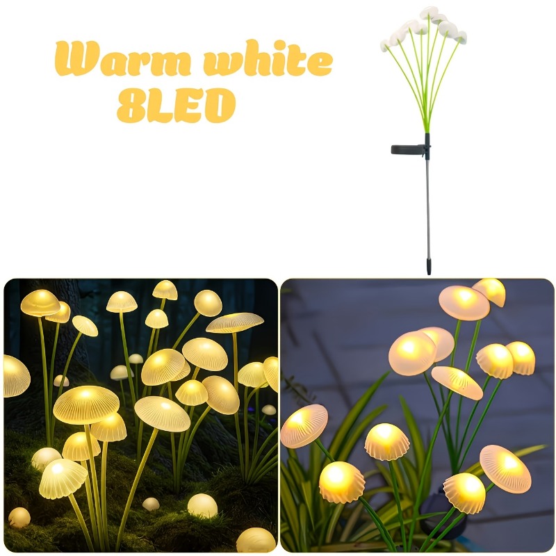 8LEDソーラーガーデンライト4セット、屋外ガーデン装飾ライ - Outdoor Lighting Wedding Decor のレビューと価格